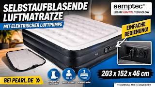Semptec Luftbett: selbstaufblasende Luftmatratze mit elektrischer Luftpumpe