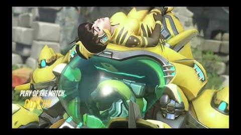 Overwatch - D.Va QUINTUPLE KILL POTM with Mei [Competitive - Season 4]