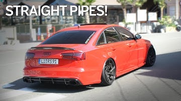 600HP STRAIGHT PIPE Audi A6 3.0 TFSI - SOUND!