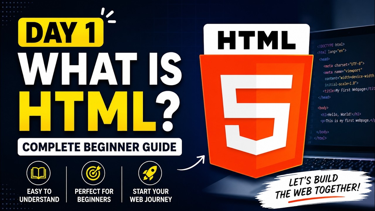 Start Web Development Today! | What is HTML? | Day 1 - YouTube