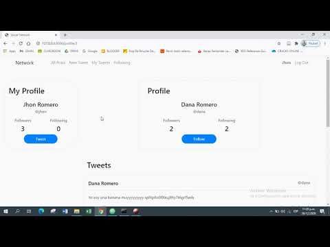 CS50 Project 4 Network - CS50's Web Programming with Python and JavaScript 2020