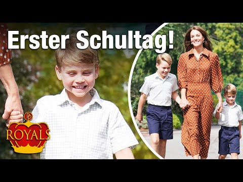 Video: Prinz George hält die Hand seines Vaters an seinem ersten Schultag