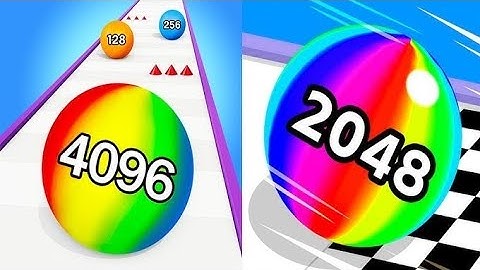 Ball Run 2048 Game All Levels Mobile Gameplay Android, iOS ( Levels 8-43 )