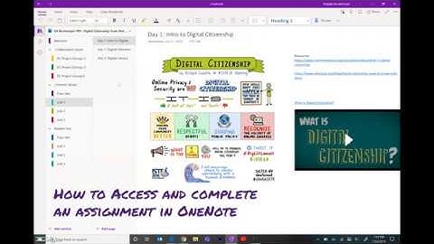 How to access and complete an assignment in OneNote