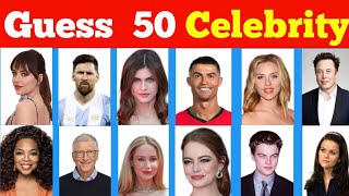 Guess The Celebrity in 5 second 👑❤️ | 50 Famous People In The World