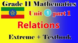 Grade 11 Mathematics Unit 1 part 1 Relation and inverse relation......................in detail.