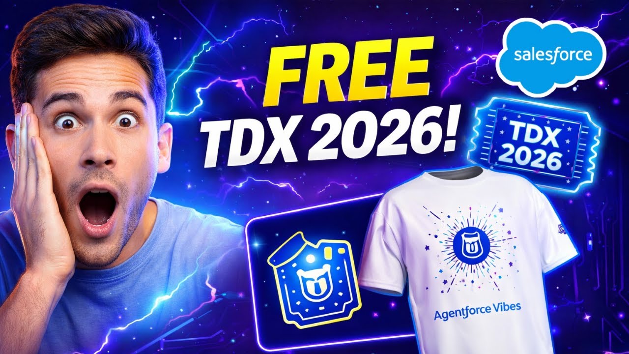 🔥 FREE TDX 2026 Pass 😱 | Agentforce Vibes Quest | Win T-Shirt | Apply Now