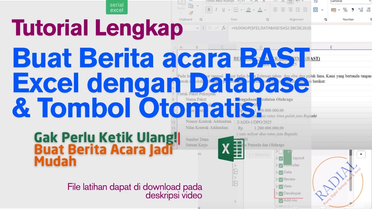 Cara Cepat Membuat Berita Acara BAST Secara Otomatis di Excel
