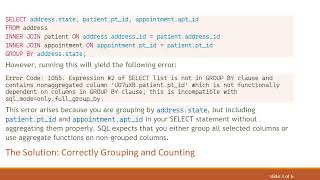 Solve MySQL Error 1055: Count Appointments by State with Ease