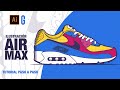 Illustrator Tutorial | Ilustración Nike AirMax | Drawing a Nike AirMax