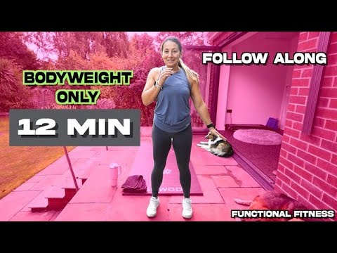 12 Minute - At HOME - Bodyweight only - Get Fit, Lose Fat - Follow Along Workout