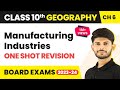 Manufacturing Industries (Full Chapter) | CBSE Class 10 Geography | SST Chapter 6 | Revision Series