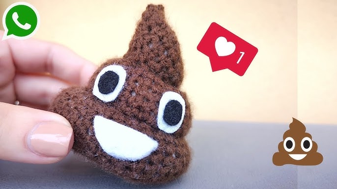 Crochet Positive Poo Plushy Desk Decor, Poop Emoji, Positive Poop Doll,  Cheer Up