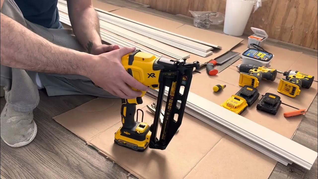 Dewalt angle finish nailer jammed/stuck YouTube