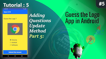 Quiz App in Android Studio | Logo Quiz App in Android Studio  | Update Questions Part 5