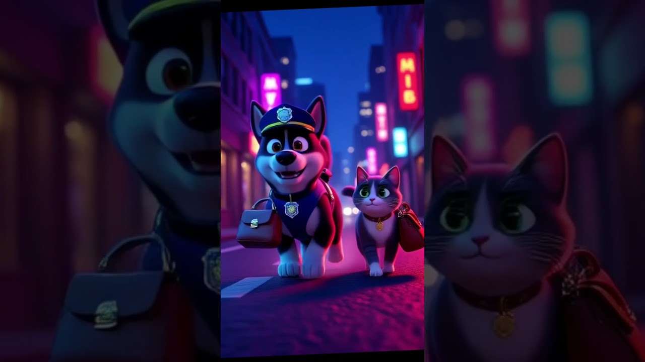 Police Dog vs Thief Cat | 3D Cartoon Story | Shop Robbery Investigation 🐶🕵️‍♂️" 