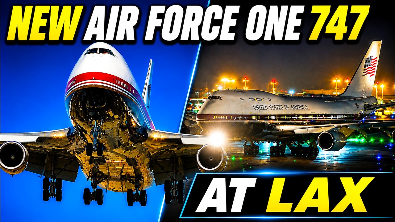 HISTORIC MOMENT! New Air Force One VC-25B Makes First LAX Appearance | Arrival & Night Departure