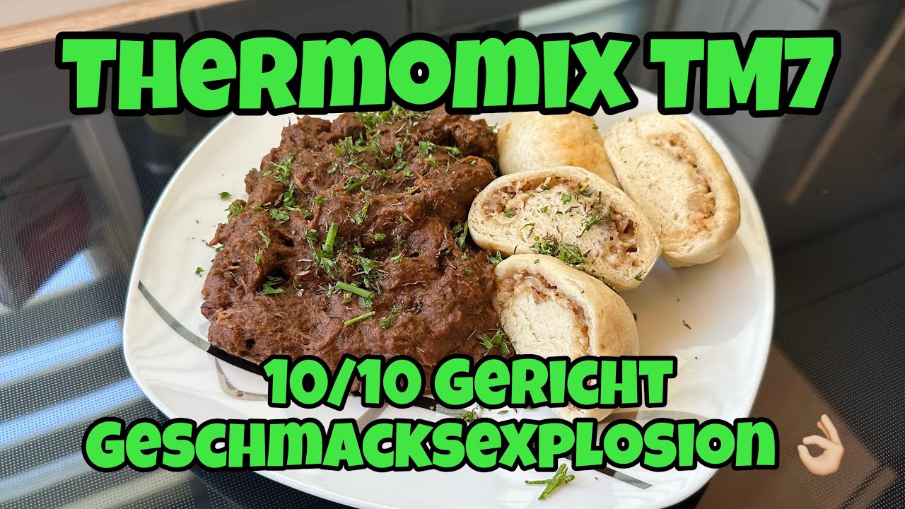 Thermomix TM7 - Kräutergulasch mit gefüllten Dampfnudeln. 🧑🏼‍🍳🫶🏼