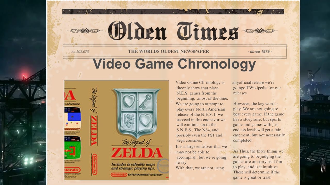 Video Game Chronology Episode 57:7: The Legend of Zelda - The Dragon