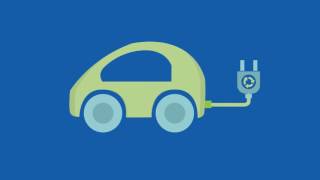Animated Electric Car Blue Screen - Green Screen Footage