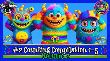 #2 Counting Compilation  | 1-5 | Learning Through Focused Practice | Magic Mini Monsters