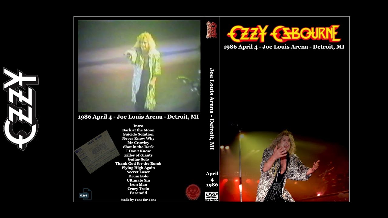 Ozzy - 1986 April 4 - Joe Louis Arena - Detroit, MI (Aud cam