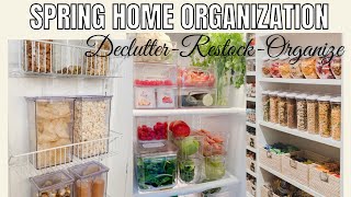 HOME ORGANIZATION IDEAS/DECLUTTER ORGANIZE & RESTOCK W/ ME-SMALL PANTRY ORGANIZATION/SPRING CLEANING