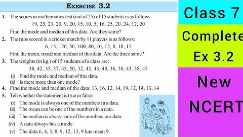Class 7 Maths | Q 1,2,3,4,5 | Ex 3.2 Chapter 3 Data Handling | New NCERT