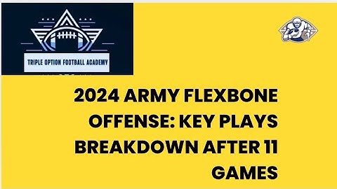 2024 Army Flexbone Offense: Key Plays Breakdown After 11 Games