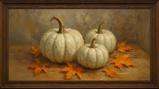 White Pumpkins 4K | Rustic Fall Frame TV Art Screensaver | Cozy Autumn Harvest Digital Decor screenshot 3