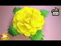 ✔️ ① CÓMO HACER una FLOR ROSA AMARILLA de papel ﹟IdeasYanisol