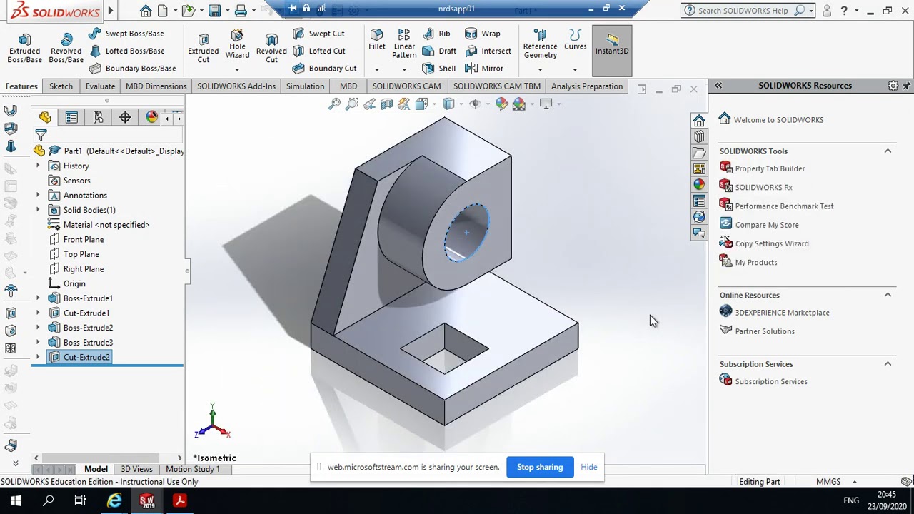 Solidworks Tutorial 1 - Video 3 - YouTube