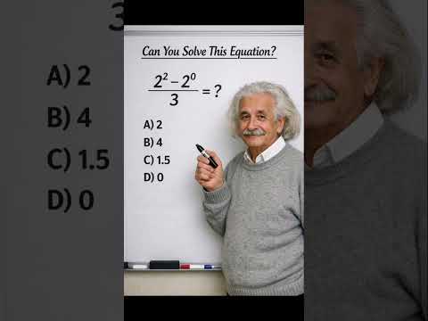 Can YOU solve it? 🤯👇"  2² − 2⁰ / 3 = ?  💭 📚 #einsteinchallenge #mathpuzzle #brainteaser