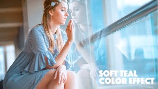 Soft Teal  Effect Color Grading Tone | Photoshop Tutorial screenshot 5
