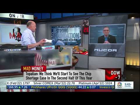 Jim Cramer interviews CEO of Nucor after today's excellent earnings report.