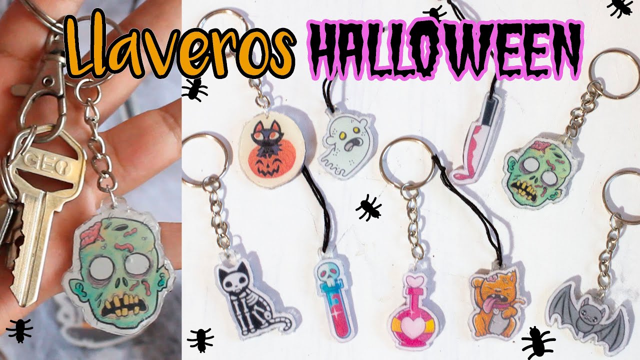DIY | LLAVEROS CON SILICÓN CALIENTE | HALLOWEEN - Kiosweet