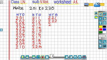 CLASS - L.N.| NUMBER WORK | WRITE FROM 200 - 230 | DBS | ICSE