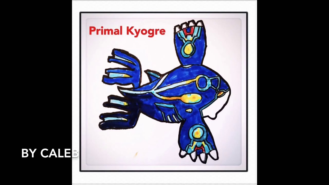 How to Draw Primal Kyogre From Pokémon - YouTube