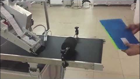 Paper sheet bag automatic paging dispensing feeding horizontal type top labeling machine testing vid