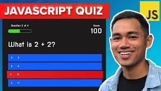 How to Make a Quiz App using HTML CSS Javascript - Vanilla Javascript Project for Beginners Tutorial
