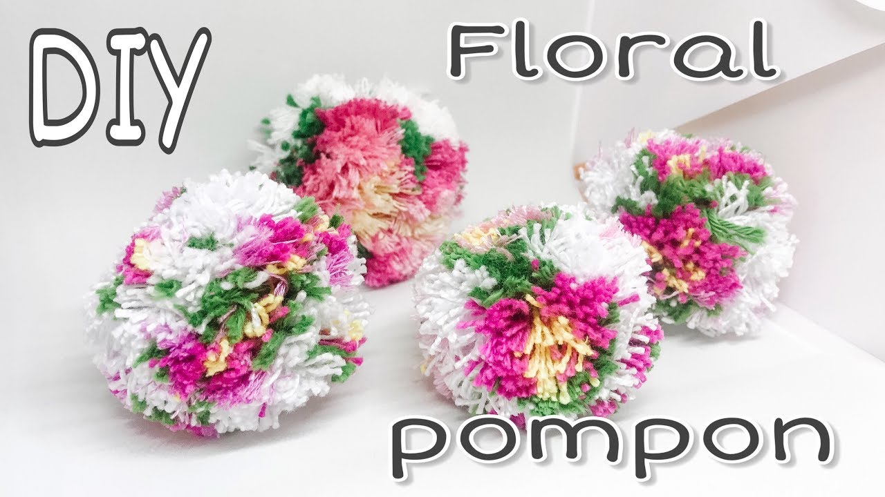 DIY Como hacer un POMPON FLORAL / How to make a Pom Pom maker tutorial