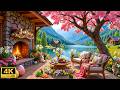 Tranquil Spring Morning Ambience 🌺 Happy Easter Day 🐇 Soft Piano Music with Warm Fireplace for Focus