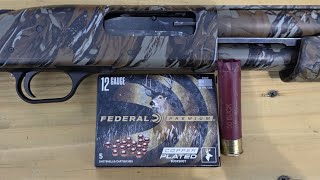 That's Devastating! Federal Copper Plated 12ga 3.5" 18 pellet 00 Buck W/ Mossberg 835 &amp; Full Choke