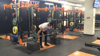 Snatch High Pull from Blocks Above Knee