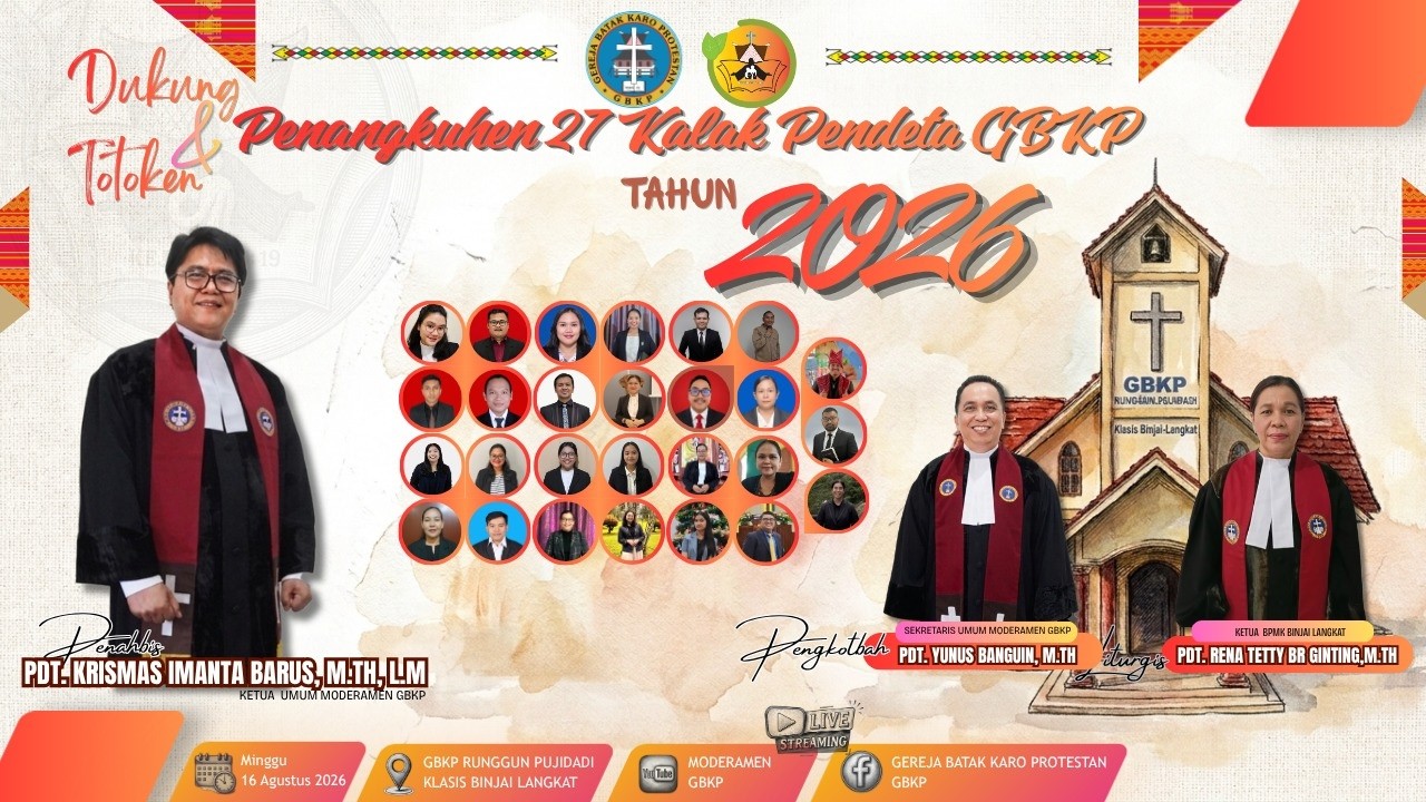 Keabaktian Minggu dan Penahbisan 27 Orang Pendeta GBKKP Tahun 2026