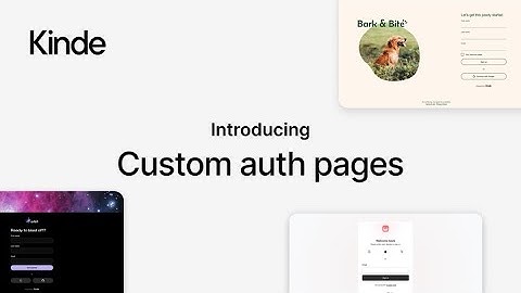 Introducing custom auth pages