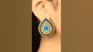 🌟 Elegant Kundan Stud Earrings | Trendy Handmade Jewelry 2025 #diy #art #jewellery