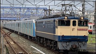 EF65 2092号機牽引西武40000系40156F甲種輸送8862レ豊橋通過