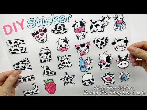 Video Make dairy cow Sticker ???? Make paper stickers without... - youtube