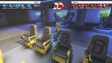 Overwatch - Lucio Bot Stuck on Chairs on Busan Bug... (Replay Moment - Hard Bots)